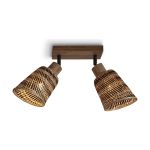 Good&Mojo Ceiling Light Java Bamboo Brown | Suitable for 2x E27 