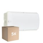 Multipack 5x Philips LED Security Ledinaire WL055V White 6W 600lm - 830 Warm White | 374x150mm - IP65 - Motion Sensor