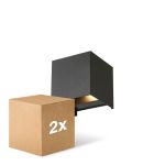 Duopack D'Lite Wall Light Elingen Aluminium Black 4.9W 480lm - 830 Warm White | IP65