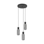 Eglo Pendant Maione Steel Black | IP20 - Suitable for 3x E27 