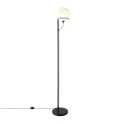 Nordlux Wilson Floor Lamp Glass and Metal Black | Suitable for G9