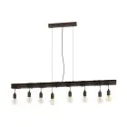Eglo Pendant Townshend 4 Steel Brown Black | IP20 - Suitable for 8x E27 